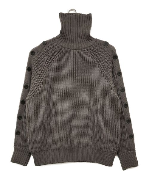 JOHN LAWRENCE SULLIVAN（ジョン ローレンス サリバン）JOHN LAWRENCE SULLIVAN (ジョン ローレンス サリバン) タートルネックボタンスリーブニットセーター グレー サイズ:0Sの古着・服飾アイテム
