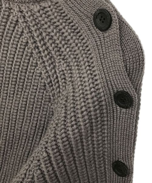 JOHN LAWRENCE SULLIVAN（ジョン ローレンス サリバン）JOHN LAWRENCE SULLIVAN (ジョン ローレンス サリバン) タートルネックボタンスリーブニットセーター グレー サイズ:0Sの古着・服飾アイテム