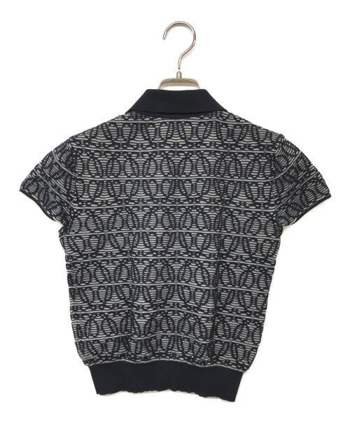 LOEWE（ロエベ）LOEWE (ロエベ) アナグラムニットポロ ネイビー サイズ:Sの古着・服飾アイテム