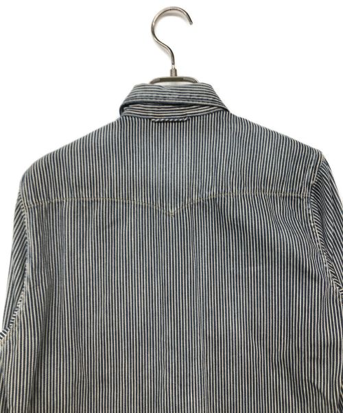 45R（フォーティファイブ・アール）45R (フォーティーファイブアール) シャツデニムのプティイースタンシャツ ブルー×ホワイト サイズ:表記無しの古着・服飾アイテム