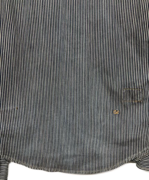 45R（フォーティファイブ・アール）45R (フォーティーファイブアール) シャツデニムのプティイースタンシャツ ブルー×ホワイト サイズ:表記無しの古着・服飾アイテム