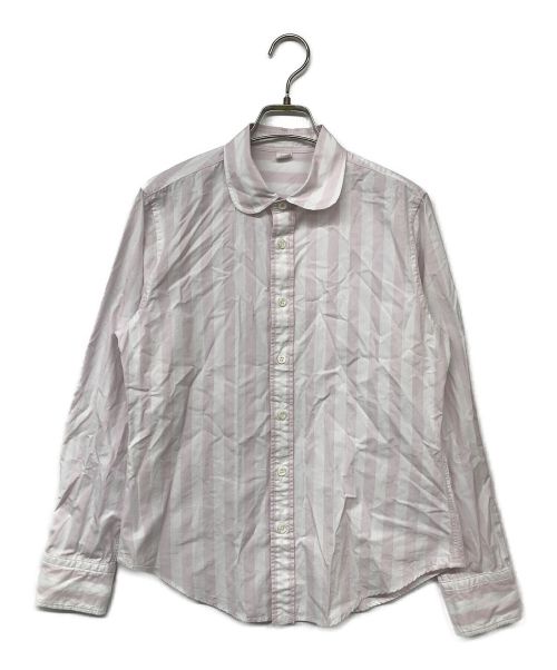 45R（フォーティファイブ・アール）45R (フォーティーファイブアール) 180番三子のプティローファーシャツ ピンク サイズ:2の古着・服飾アイテム