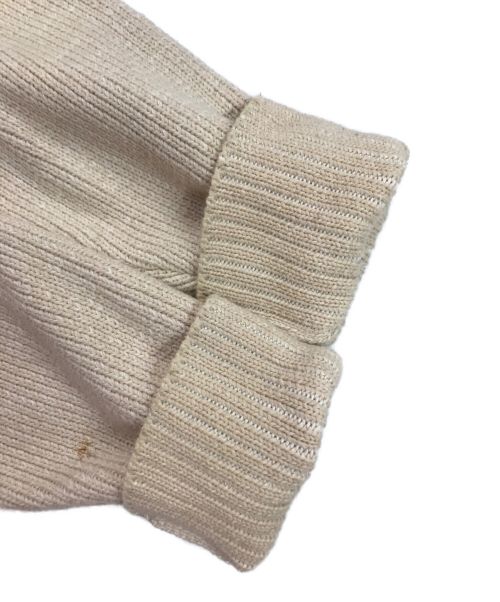 CLANE（クラネ）CLANE (クラネ) ダブルフェイス カット ネック ワイド ニット トップス ベージュ サイズ:1の古着・服飾アイテム