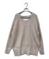 CLANE (クラネ) ダブルフェイス カット ネック ワイド ニット トップス ベージュ サイズ:1：3000円