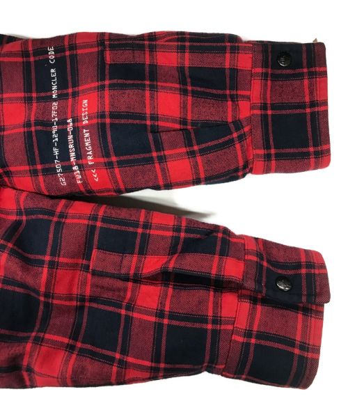 MONCLER（モンクレール）MONCLER (モンクレール) FRAGMENT DESIGN (フラグメントデザイン) MORAN GIUBBOTTO レッド サイズ:3の古着・服飾アイテム