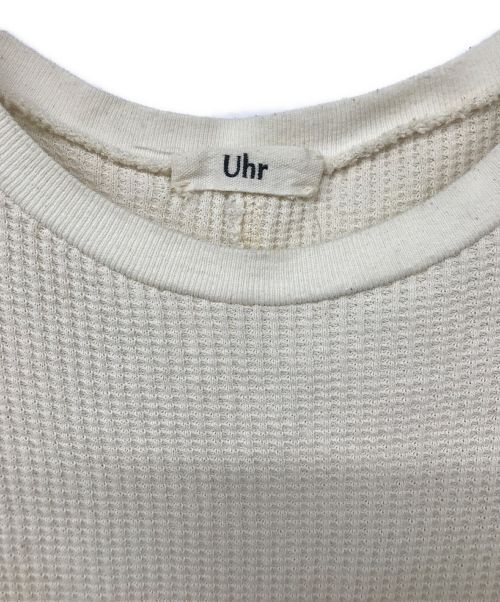 Uhr（ウーア）Uhr (ウーア) Puff Shoulder Waffle Dress アイボリー サイズ:36の古着・服飾アイテム