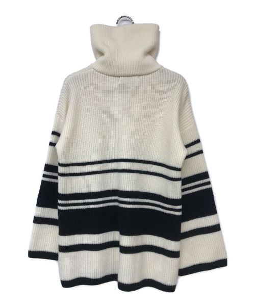 WRAPINKNOT（ラッピンノット）WRAPINKNOT (ラッピンノット) STUDIOUS (ステュディオス) OVERSIZE BORDER KNIT/オーバーサイズボーダーニット ベージュの古着・服飾アイテム
