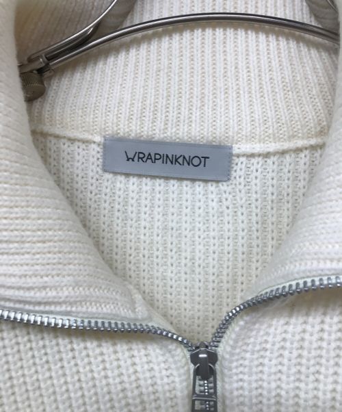 WRAPINKNOT（ラッピンノット）WRAPINKNOT (ラッピンノット) STUDIOUS (ステュディオス) OVERSIZE BORDER KNIT/オーバーサイズボーダーニット ベージュの古着・服飾アイテム