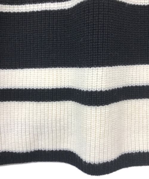 WRAPINKNOT（ラッピンノット）WRAPINKNOT (ラッピンノット) STUDIOUS (ステュディオス) OVERSIZE BORDER KNIT/オーバーサイズボーダーニット ベージュの古着・服飾アイテム