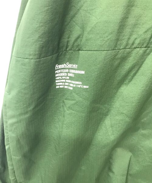 FreshService（フレッシュサービス）FreshService (フレッシュサービス) PERTEX EQUILIBRIUM HOODED SHELL/パーテックスエクイリブリウムフーデッドシェル グリーン サイズ:Lの古着・服飾アイテム