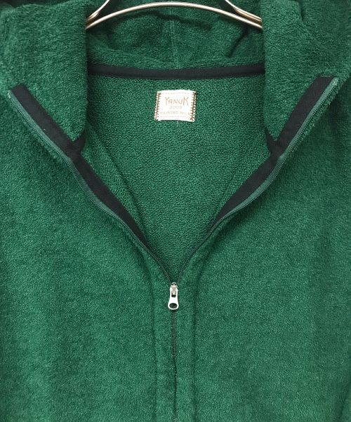 YANUK（ヤヌーク）YANUK (ヤヌーク) パイル地パーカー グリーン サイズ:M 未使用品の古着・服飾アイテム