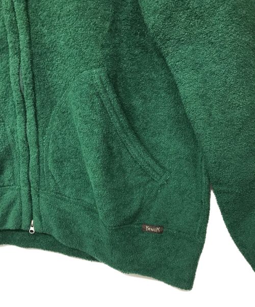 YANUK（ヤヌーク）YANUK (ヤヌーク) パイル地パーカー グリーン サイズ:M 未使用品の古着・服飾アイテム