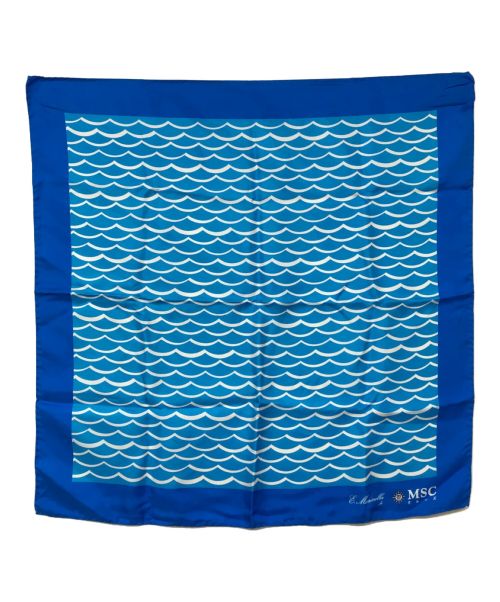 E MARINELLA（イー マリネッラ）E MARINELLA (イー マリネッラ) スカーフ ブルーの古着・服飾アイテム