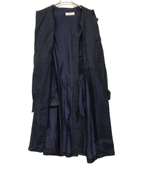 TOGA VIRILIS（トーガ ビリリース）TOGA VIRILIS (トーガ ビリリース) Jacquard Long Coat ネイビー サイズ:48の古着・服飾アイテム