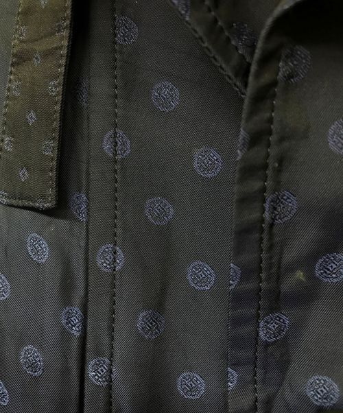 TOGA VIRILIS（トーガ ビリリース）TOGA VIRILIS (トーガ ビリリース) Jacquard Long Coat ネイビー サイズ:48の古着・服飾アイテム