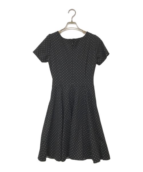 Kate Spade（ケイトスペード）Kate Spade (ケイトスペード) ララビー ドット タイ ウェスト ポンテ ドレス ブラック サイズ:Sの古着・服飾アイテム