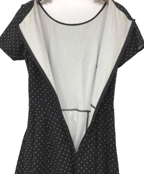 Kate Spade（ケイトスペード）Kate Spade (ケイトスペード) ララビー ドット タイ ウェスト ポンテ ドレス ブラック サイズ:Sの古着・服飾アイテム