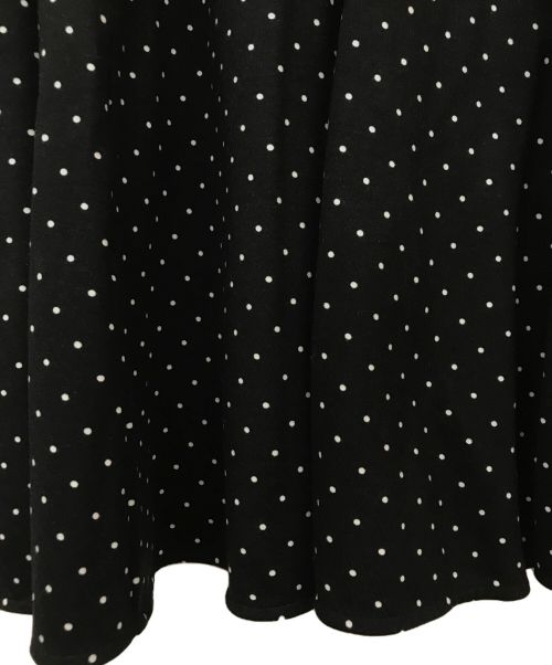 Kate Spade（ケイトスペード）Kate Spade (ケイトスペード) ララビー ドット タイ ウェスト ポンテ ドレス ブラック サイズ:Sの古着・服飾アイテム