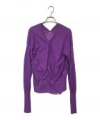 ESTNATIONエストネーション）の古着「リネンカーディガン」｜パープル
