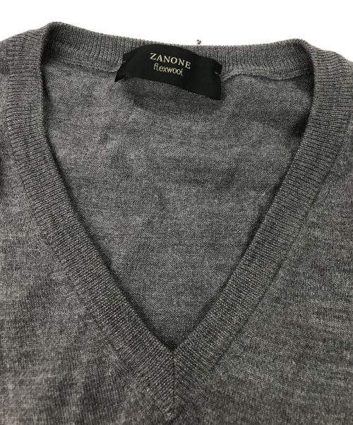 Zanone（ザノーネ）Zanone (ザノーネ) Vネックニット グレー サイズ:54の古着・服飾アイテム