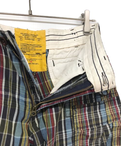 POLO RALPH LAUREN（ポロ・ラルフローレン）POLO RALPH LAUREN (ポロ・ラルフローレン) チェックハーフパンツ ネイビー サイズ:76cm (W30)の古着・服飾アイテム