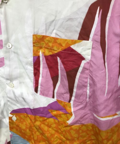 ALOHA RUG（アロハラグ）ALOHA RUG (アロハラグ) WA-PLUS (ワプラス) アロハシャツ ピンク×オレンジ サイズ:2の古着・服飾アイテム