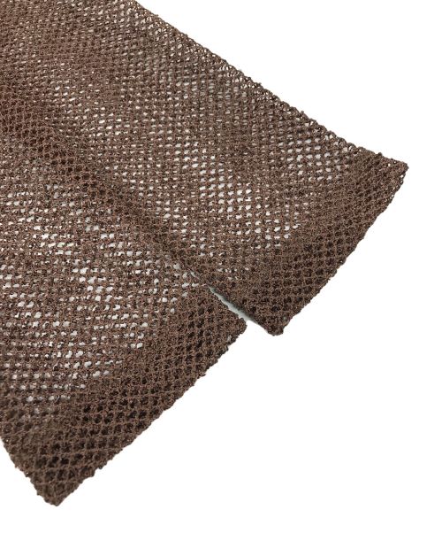 STUNNING LURE（スタニングルアー）STUNNING LURE (スタニングルアー) メッシュカットソー ブラウン サイズ:Mの古着・服飾アイテム