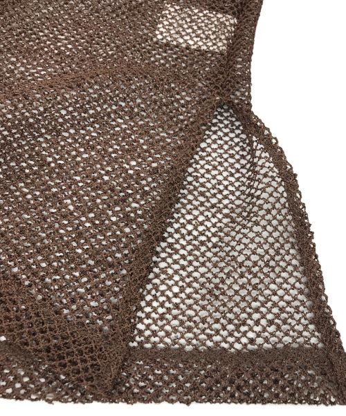 STUNNING LURE（スタニングルアー）STUNNING LURE (スタニングルアー) メッシュカットソー ブラウン サイズ:Mの古着・服飾アイテム