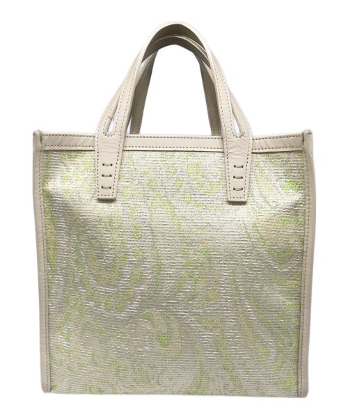 A VACATION（ア ヴァケーション）A VACATION (アヴァケーション) ペイズリートート グリーン×ベージュの古着・服飾アイテム