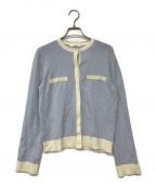 Snidelスナイデル）の古着「バイカラーニットアンサンブル」｜ブルー×アイボリー