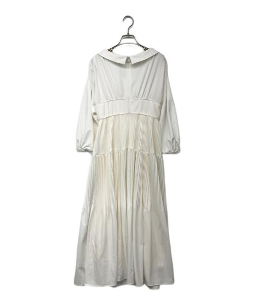 HER LIP TO（ハーリップトゥ）HER LIP TO (ハーリップトゥ) Pleated Open Shirt Dress/ワンピース ホワイト サイズ:Ｍの古着・服飾アイテム
