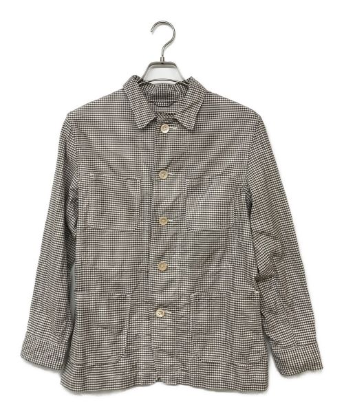 45R（フォーティファイブ・アール）45R (フォーティーファイブアール) 504オックスの908 4ポケットシャツ ホワイト×ブラウン サイズ:2の古着・服飾アイテム