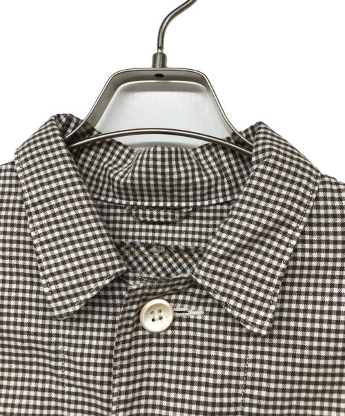 45R（フォーティファイブ・アール）45R (フォーティーファイブアール) 504オックスの908 4ポケットシャツ ホワイト×ブラウン サイズ:2の古着・服飾アイテム