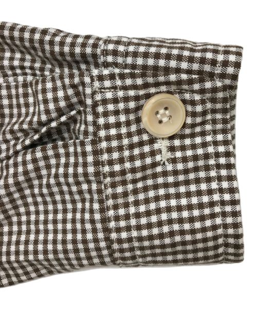 45R（フォーティファイブ・アール）45R (フォーティーファイブアール) 504オックスの908 4ポケットシャツ ホワイト×ブラウン サイズ:2の古着・服飾アイテム