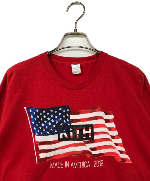 KITH（キス）KITH (キス) Tシャツ レッド サイズ:Lの古着・服飾アイテム