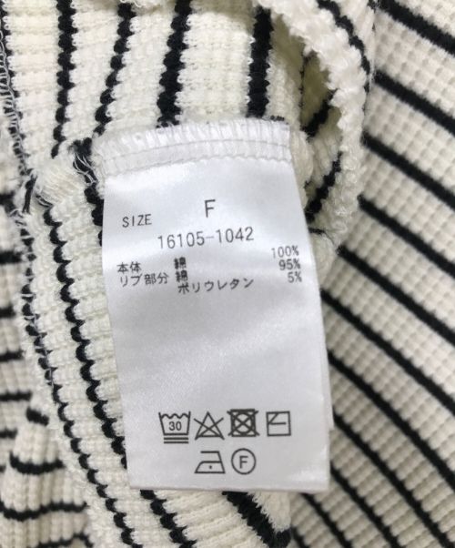 CLANE（クラネ）CLANE (クラネ) カットソー ブラック×ホワイト サイズ:Fの古着・服飾アイテム