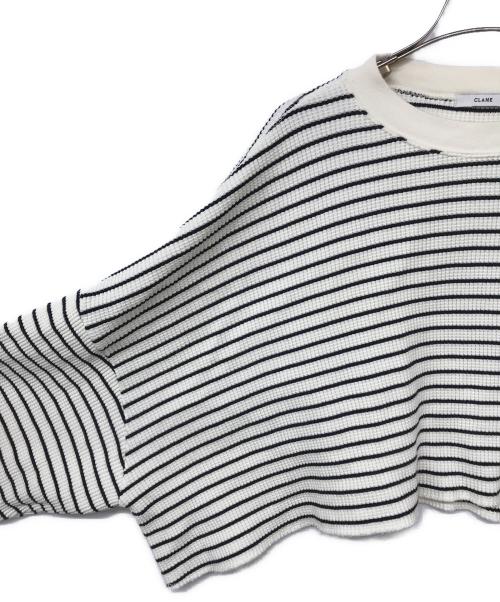 CLANE（クラネ）CLANE (クラネ) カットソー ブラック×ホワイト サイズ:Fの古着・服飾アイテム