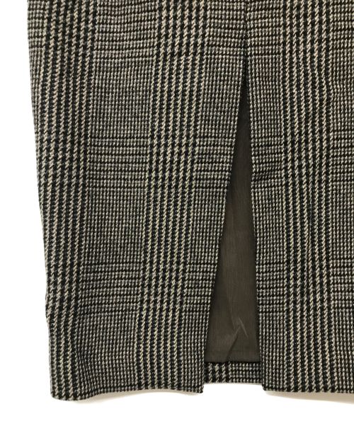 Whim Gazette（ウィムガゼット）Whim Gazette (ウィムガゼット) グレンチェックタイトスカート ブラウン サイズ:Ｍの古着・服飾アイテム