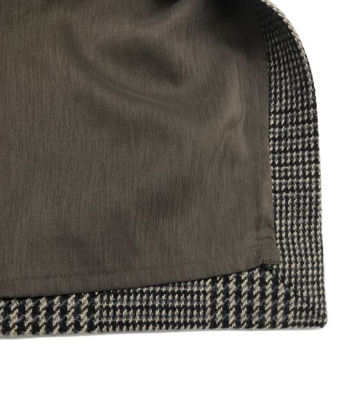 Whim Gazette（ウィムガゼット）Whim Gazette (ウィムガゼット) グレンチェックタイトスカート ブラウン サイズ:Ｍの古着・服飾アイテム