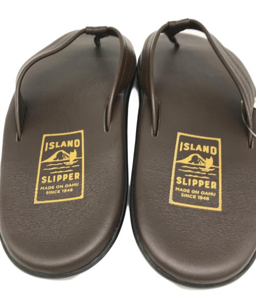 ISLAND SLIPPER（アイランドスリッパ）ISLAND SLIPPER (アイランドスリッパ) レザーサンダル ブラウン サイズ:10の古着・服飾アイテム