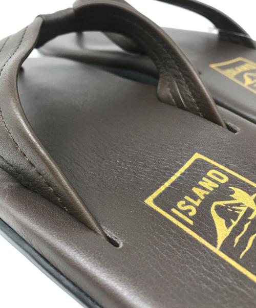ISLAND SLIPPER（アイランドスリッパ）ISLAND SLIPPER (アイランドスリッパ) レザーサンダル ブラウン サイズ:10の古着・服飾アイテム
