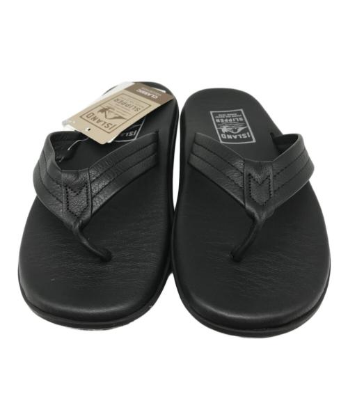 ISLAND SLIPPER（アイランドスリッパ）ISLAND SLIPPER (アイランドスリッパ) レザーサンダル ブラック サイズ:10の古着・服飾アイテム