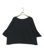 PLEATS PLEASEプリーツプリーズ）の古着「切替ワイドカットソー」｜ブラック