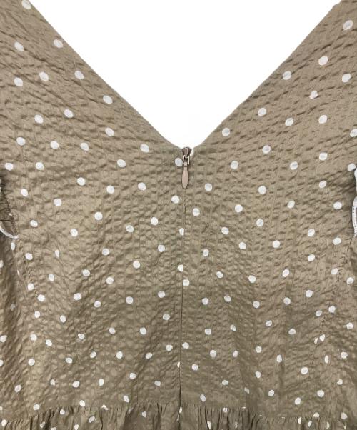 HER LIP TO（ハーリップトゥ）HER LIP TO (ハーリップトゥ) Miracle Wave Belted Dot Dress ベージュ サイズ:Mの古着・服飾アイテム