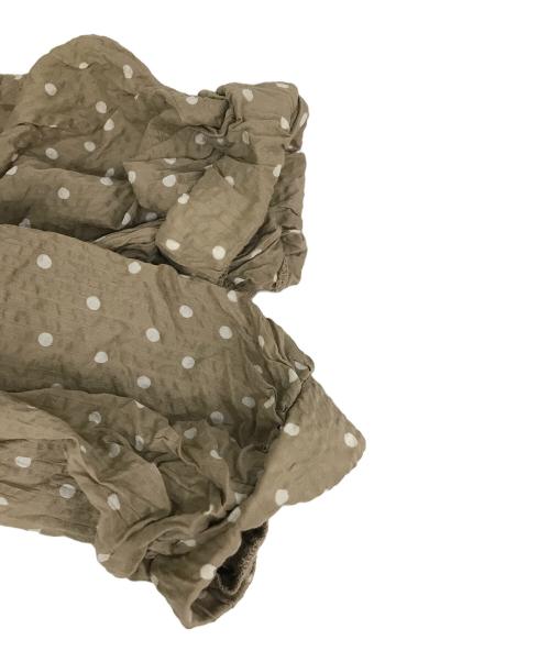 HER LIP TO（ハーリップトゥ）HER LIP TO (ハーリップトゥ) Miracle Wave Belted Dot Dress ベージュ サイズ:Mの古着・服飾アイテム