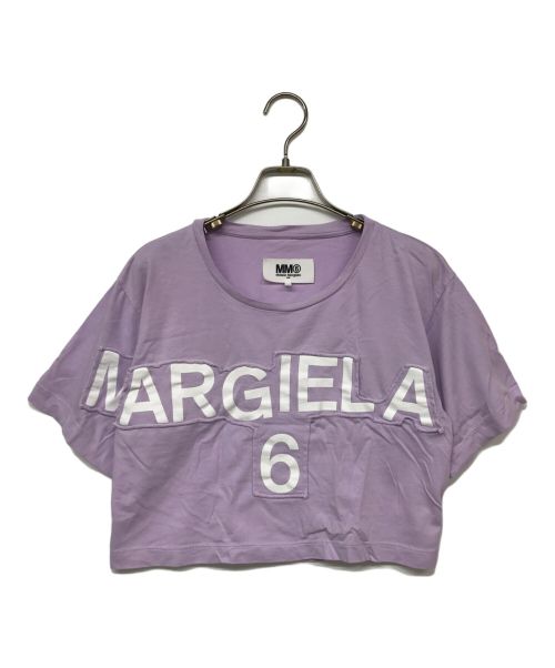 MM6 Maison Margiela（エムエムシックスメゾンマルジェラ）MM6 Maison Margiela (エムエムシックス メゾンマルジェラ) 半袖プリントカットソー ラベンダー サイズ:12の古着・服飾アイテム