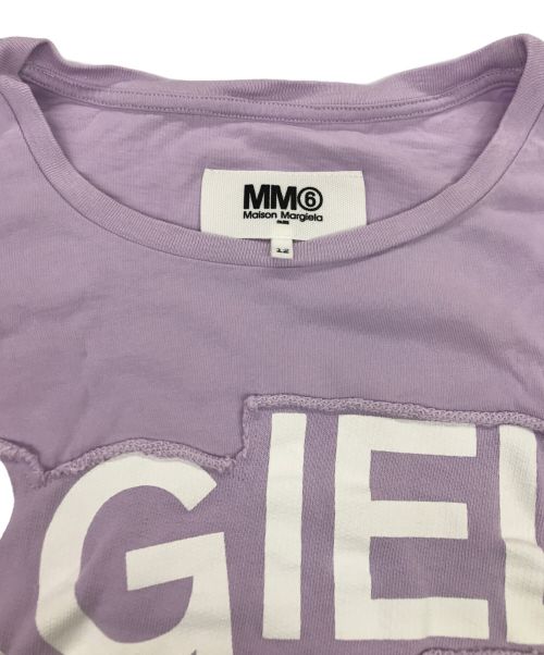 MM6 Maison Margiela（エムエムシックスメゾンマルジェラ）MM6 Maison Margiela (エムエムシックス メゾンマルジェラ) 半袖プリントカットソー ラベンダー サイズ:12の古着・服飾アイテム