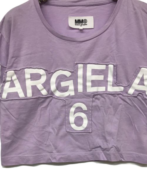 MM6 Maison Margiela（エムエムシックスメゾンマルジェラ）MM6 Maison Margiela (エムエムシックス メゾンマルジェラ) 半袖プリントカットソー ラベンダー サイズ:12の古着・服飾アイテム