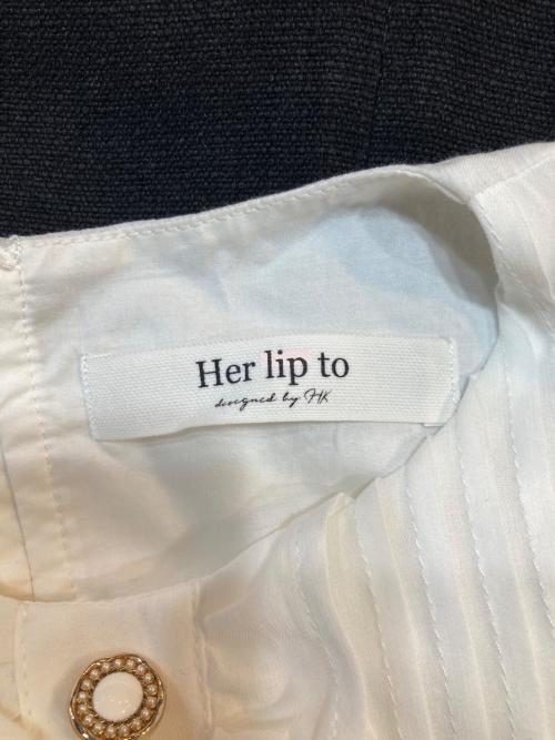 HER LIP TO（ハーリップトゥ）HER LIP TO (ハーリップトゥ) Afternoon Tea Dress/アフタヌーンティードレス ホワイト×ブラック サイズ:Sの古着・服飾アイテム