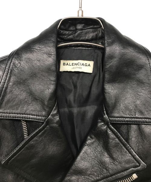 BALENCIAGA（バレンシアガ）BALENCIAGA (バレンシアガ) ダブルライダースジャケット ブラック サイズ:34の古着・服飾アイテム